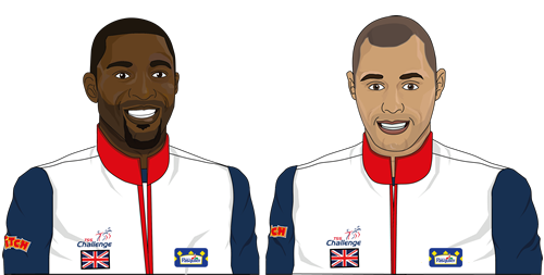 Jason Gardener and Darren Campbell